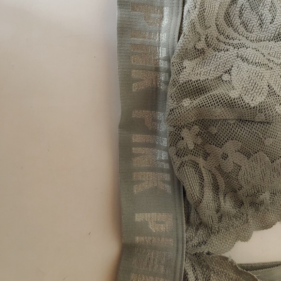 PINK Lacey Olive Green Bralette!!- Large - Picture 3 of 4